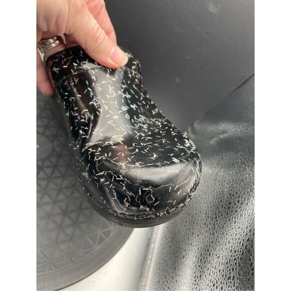 Dansko XP 2.0 Rainbow Sprinkles Confetti Clogs Womens Size 38 EU / 8 US Black - Picture 10 of 12